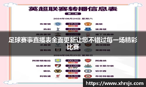 足球赛事直播表全面更新让您不错过每一场精彩比赛