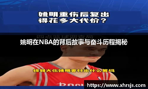 姚明在NBA的背后故事与奋斗历程揭秘